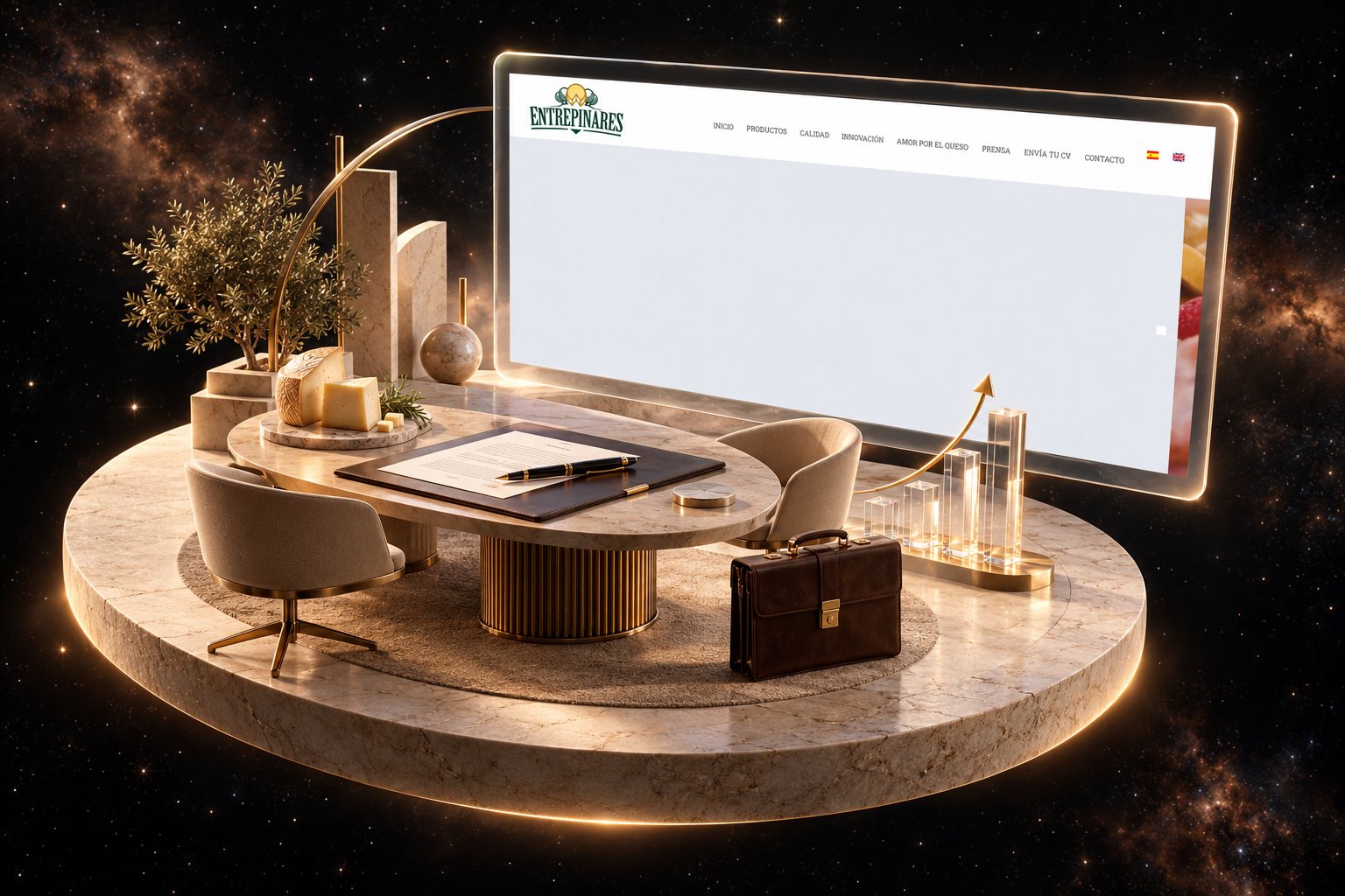 Ilustración de Entrepinares: empresa y su web