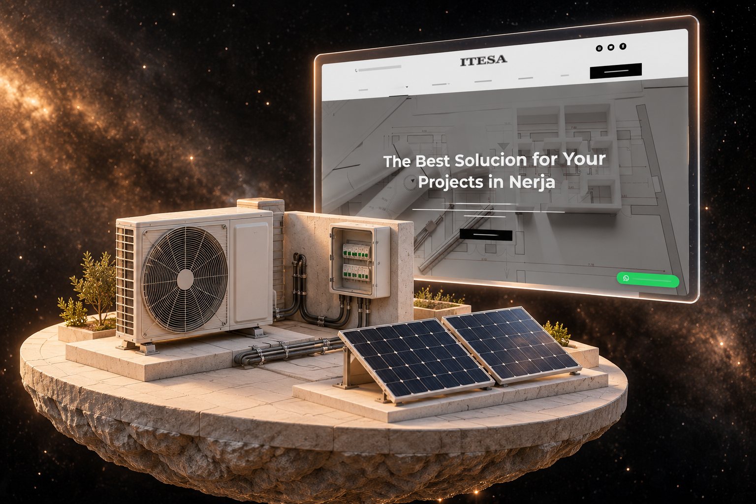 Ilustración de ITESA: proyectos y servicio técnico y su web