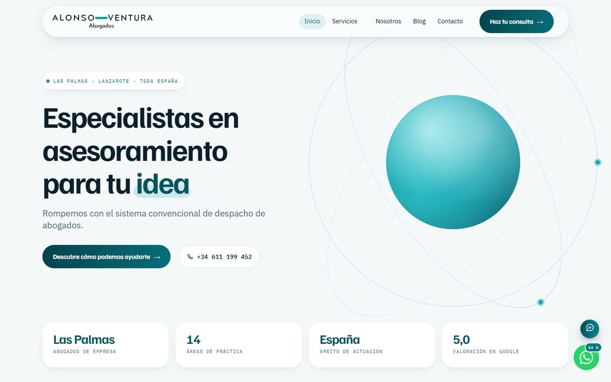Portada de la web de Alonso Ventura
