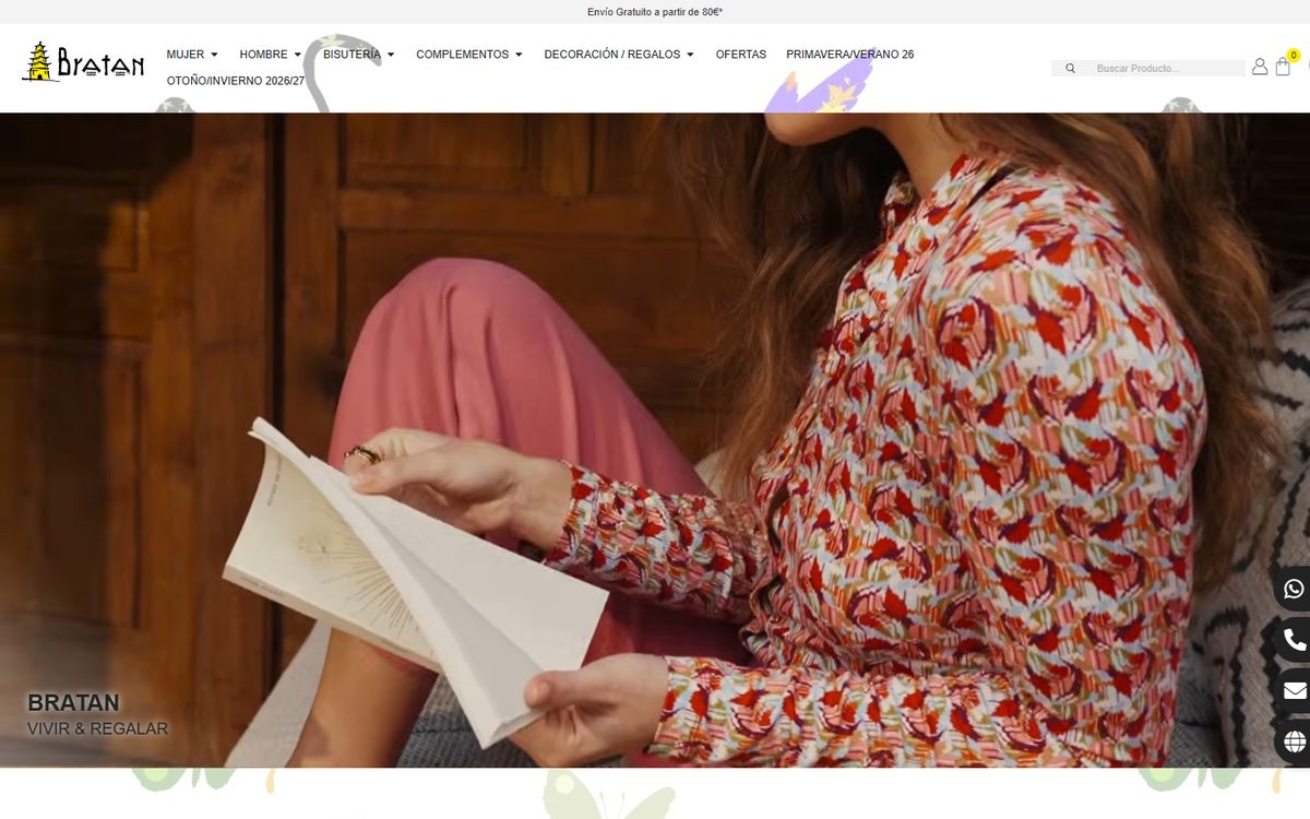 Portada de la web de Bratan