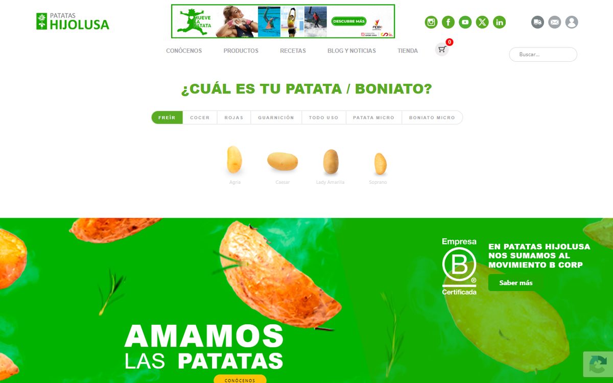 Portada de la web de Hijolusa