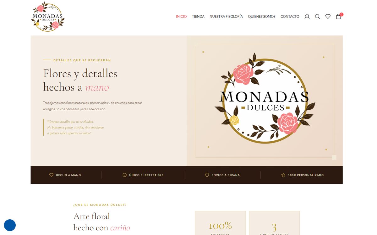 Portada de la web de Monadas Dulces