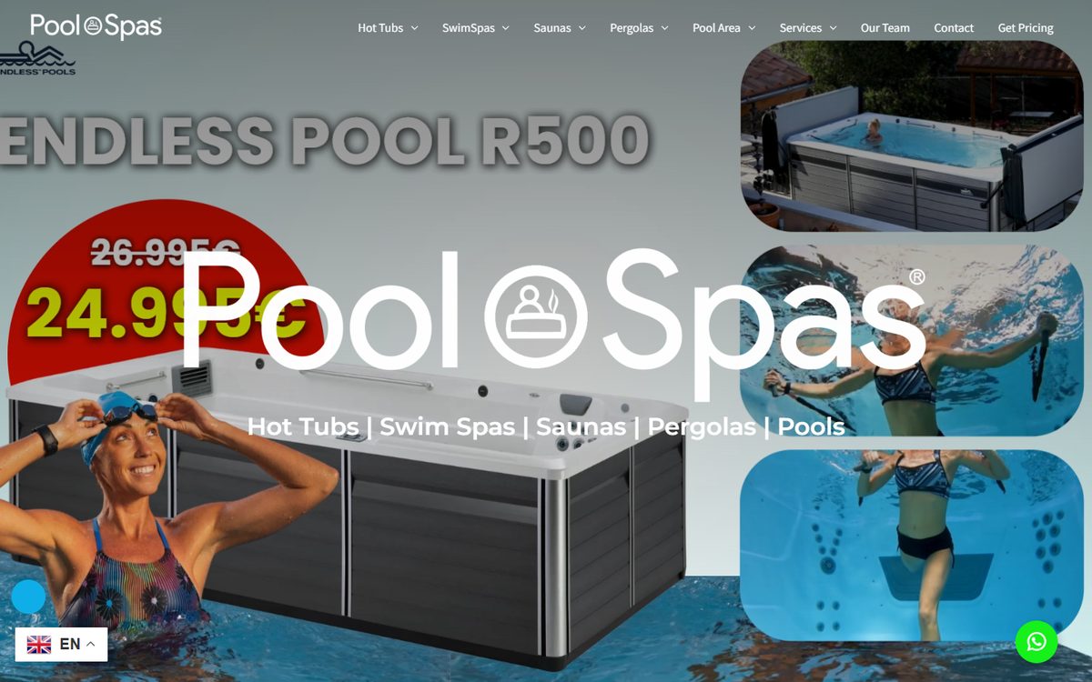 Portada de la web de Pool Spas Nerja