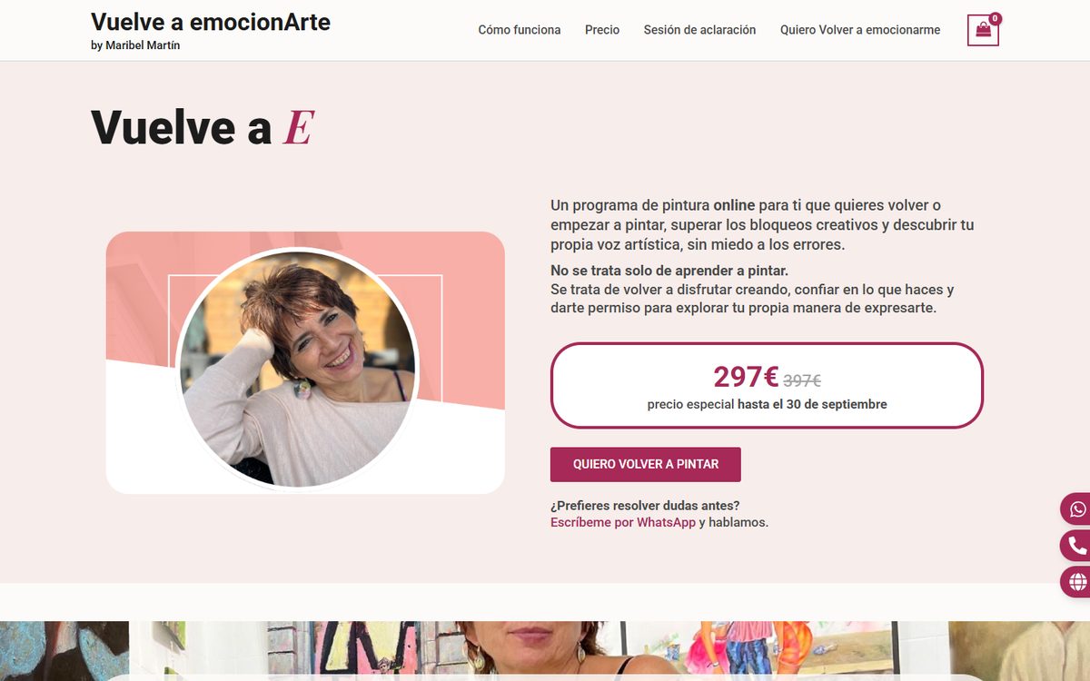 Portada de la web de Vuelve a emocionarte