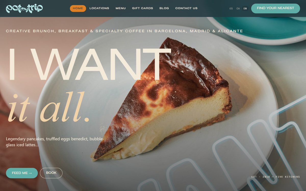 Portada de la web de EatMyTrip
