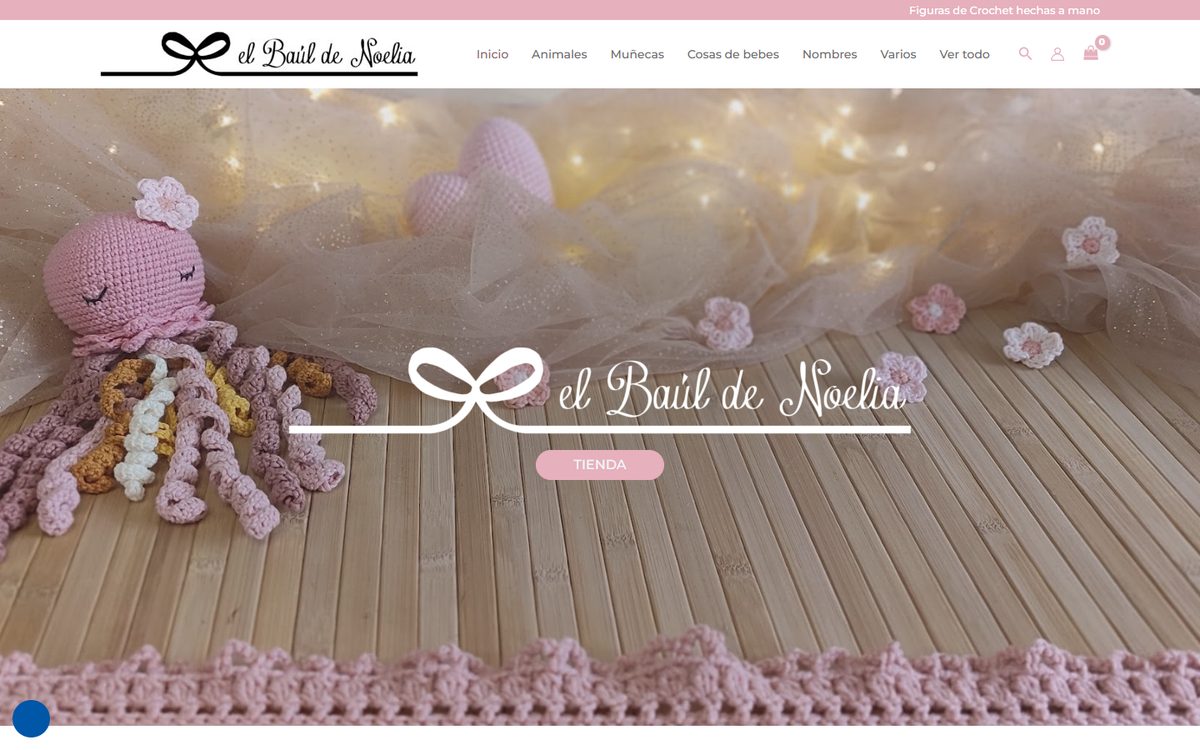 Portada de la web de El Baúl de Noelia