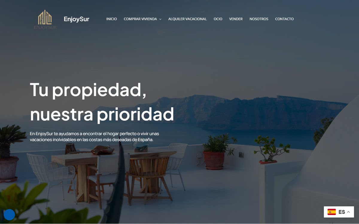 Portada de la web de EnjoySur