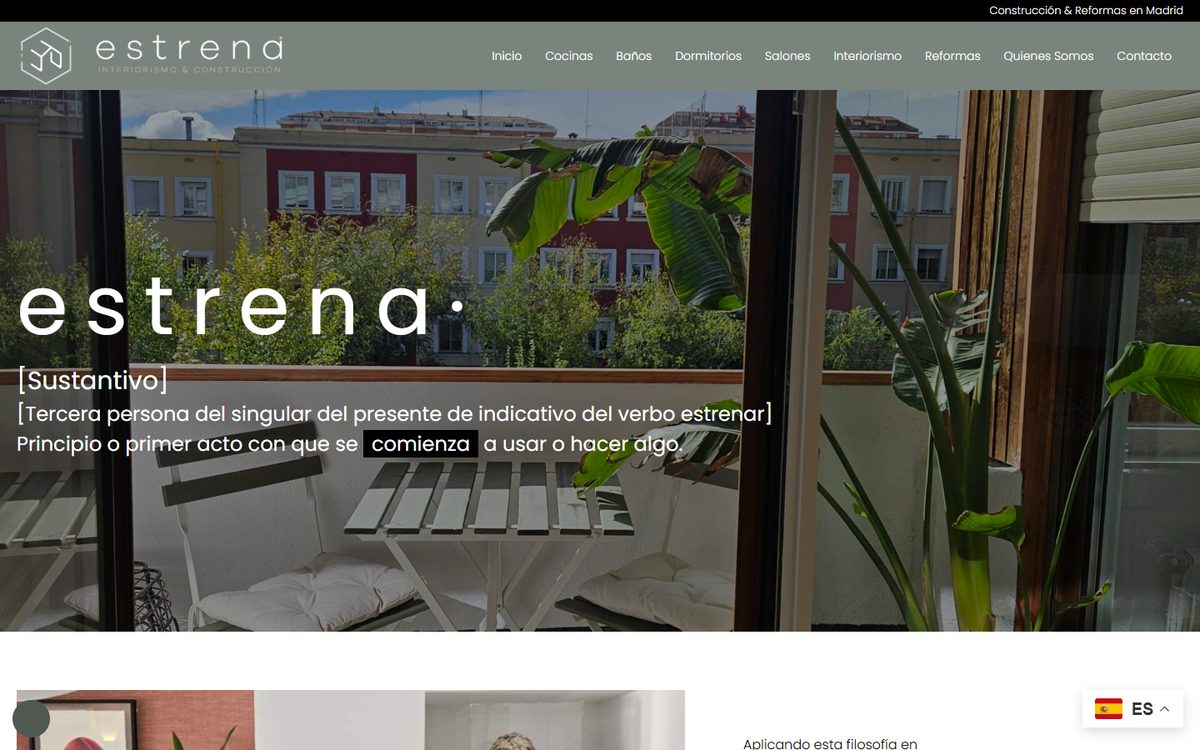 Portada de la web de Grupo Estrena