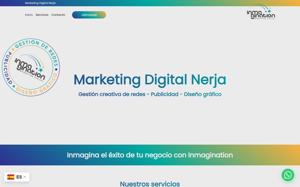 Portada de la web de Inmagination