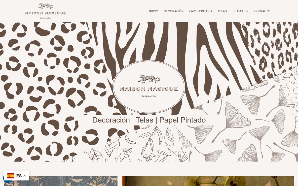 Portada de la web de Maison Magique