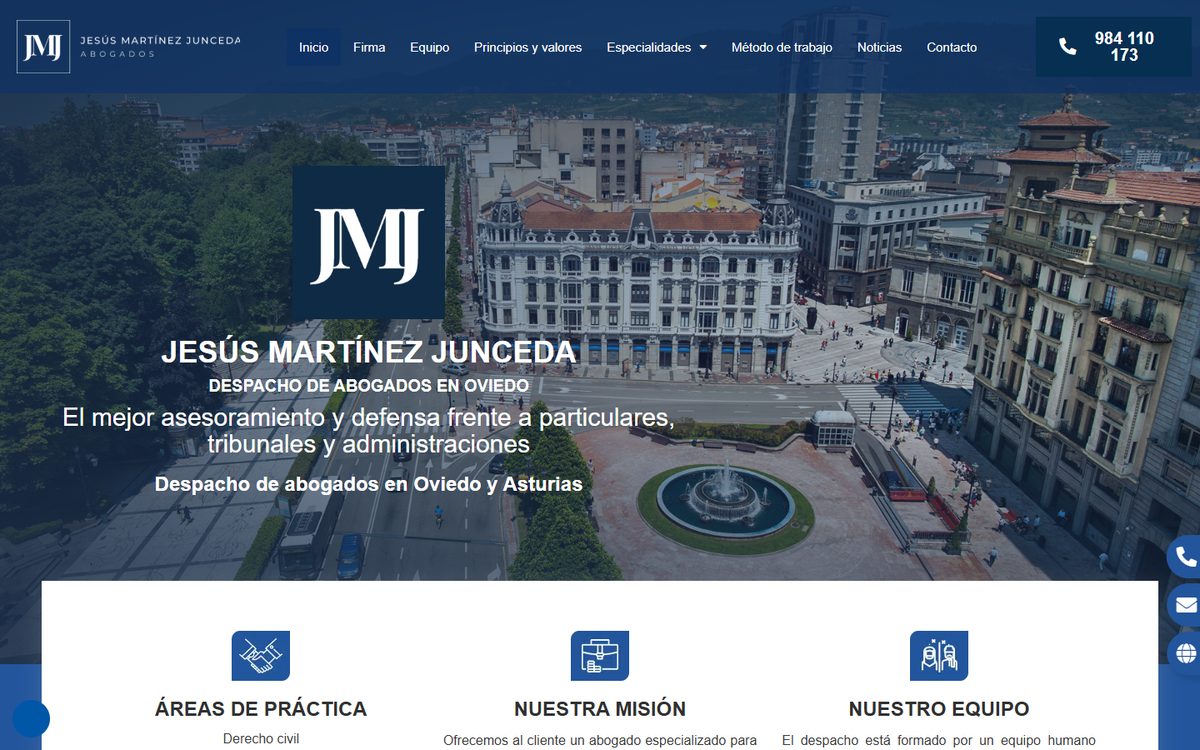 Portada de la web de Martínez Junceda