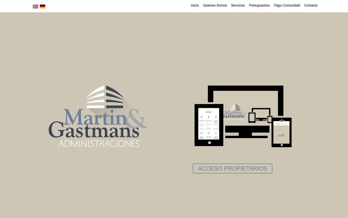 Portada de la web de Martin & Gastmans