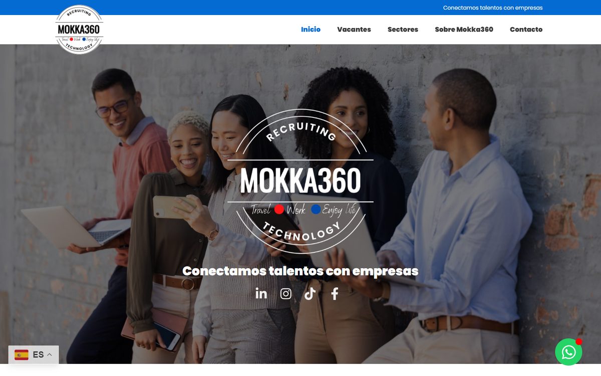 Portada de la web de Mokka360
