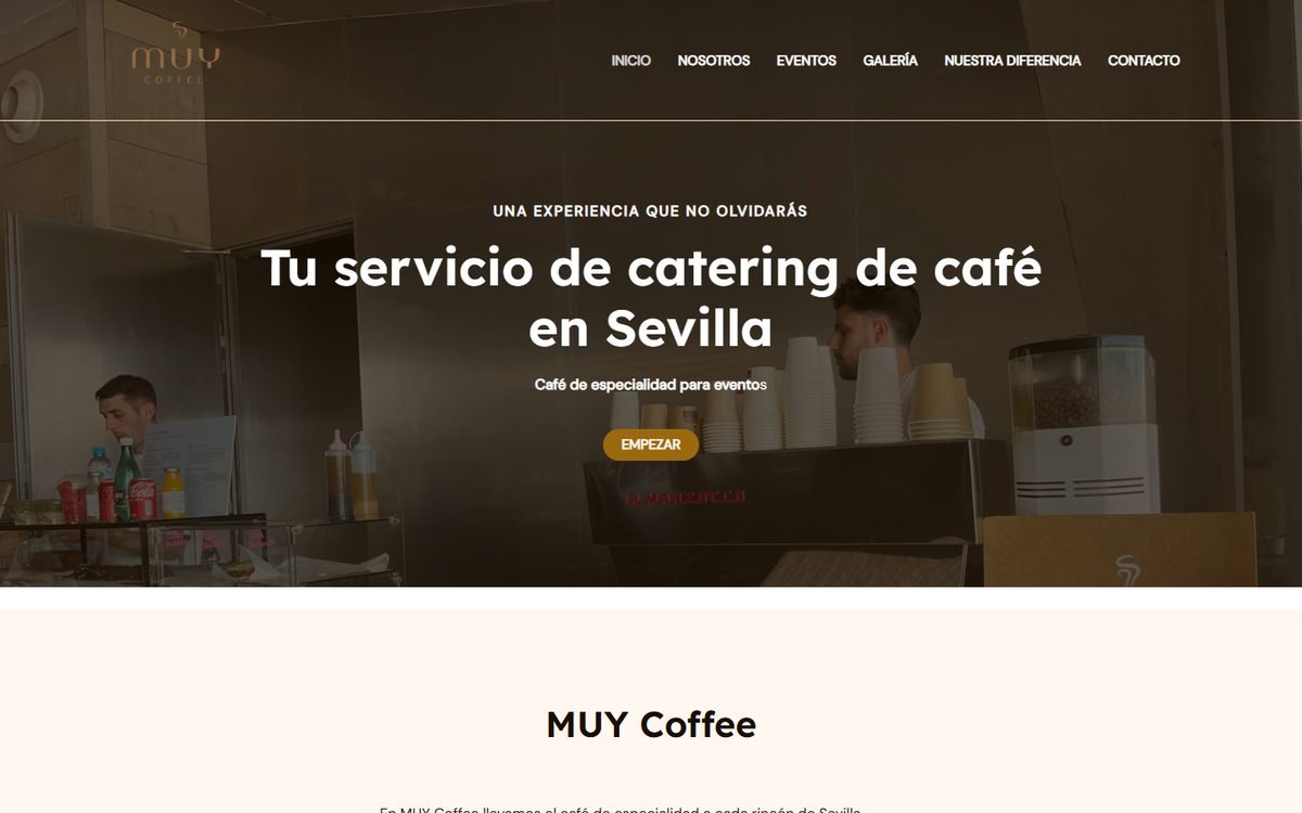 Portada de la web de MUY Coffee