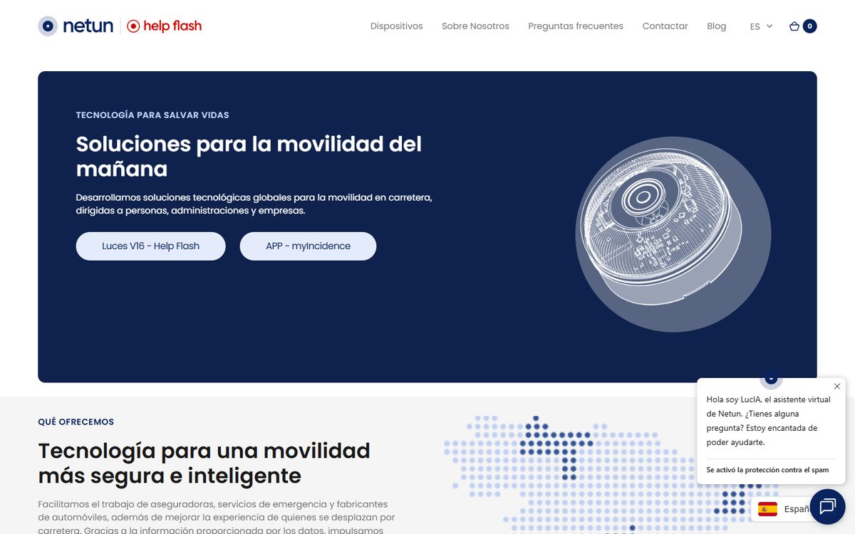 Portada de la web de Help Flash (Netun)