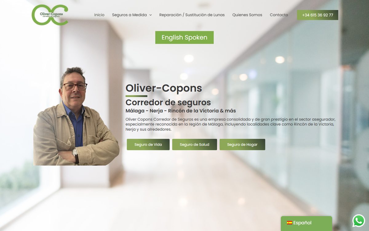 Portada de la web de Oliver Copons