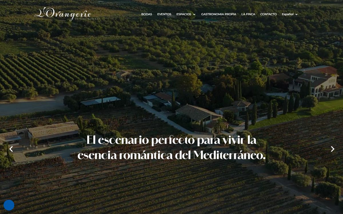 Portada de la web de Orangerie