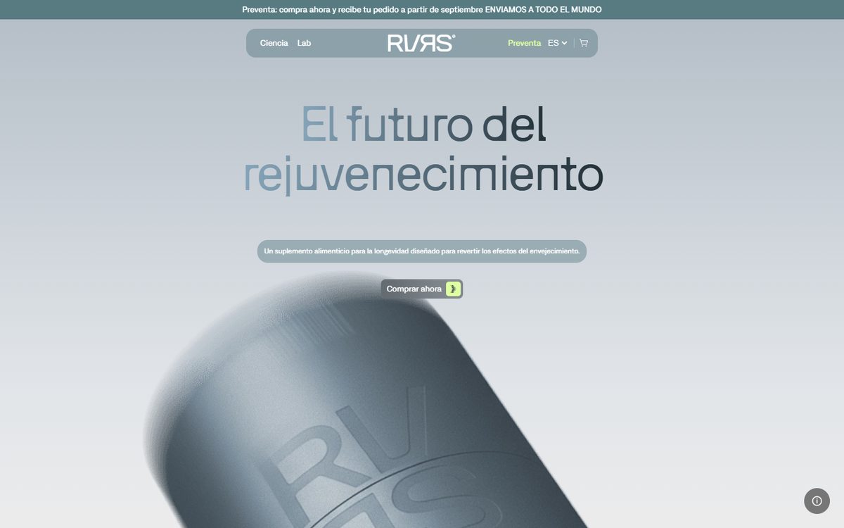Portada de la web de RVRS