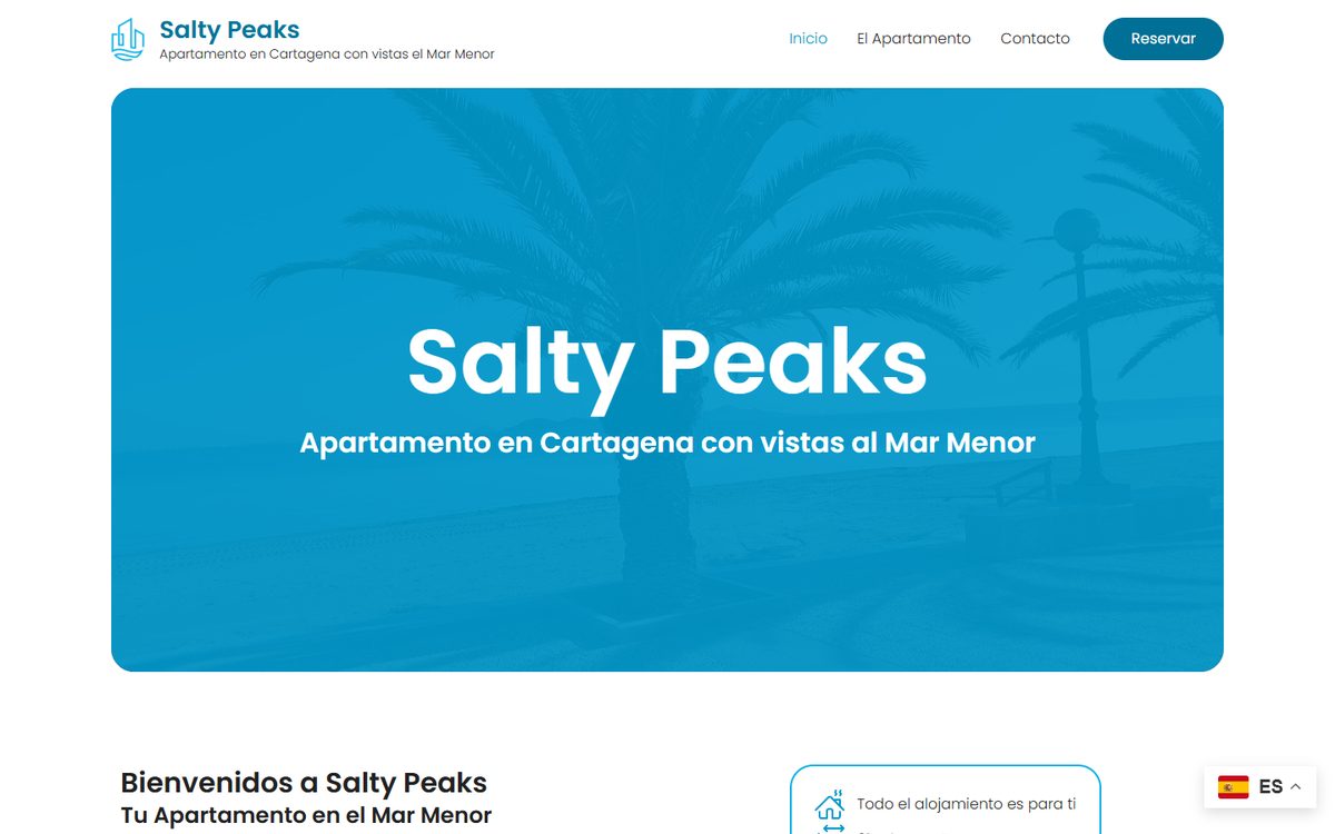 Portada de la web de Salty Peaks