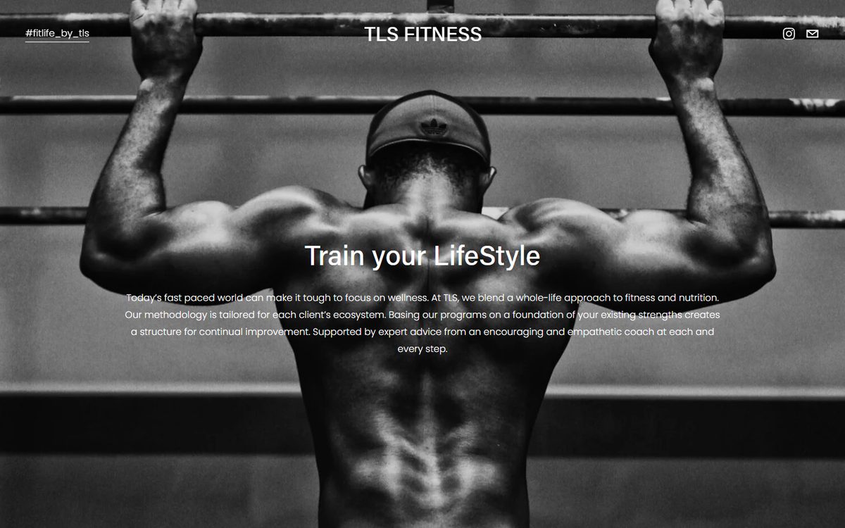 Portada de la web de TLS Fitness