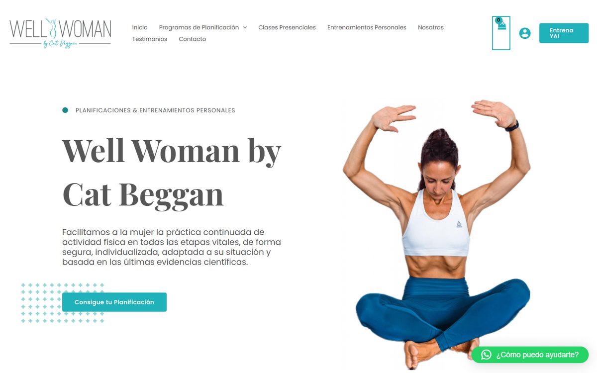 Portada de la web de Well Woman by Cat Beggan